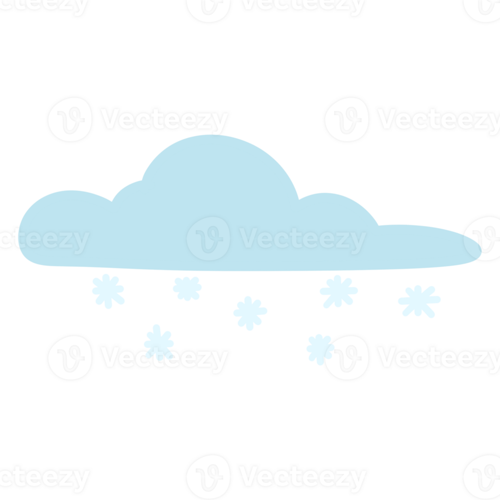 Snowy raining illustration png