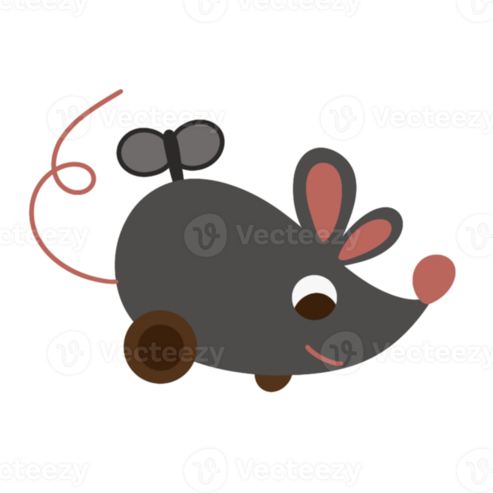Cute mouse toy for fools day png