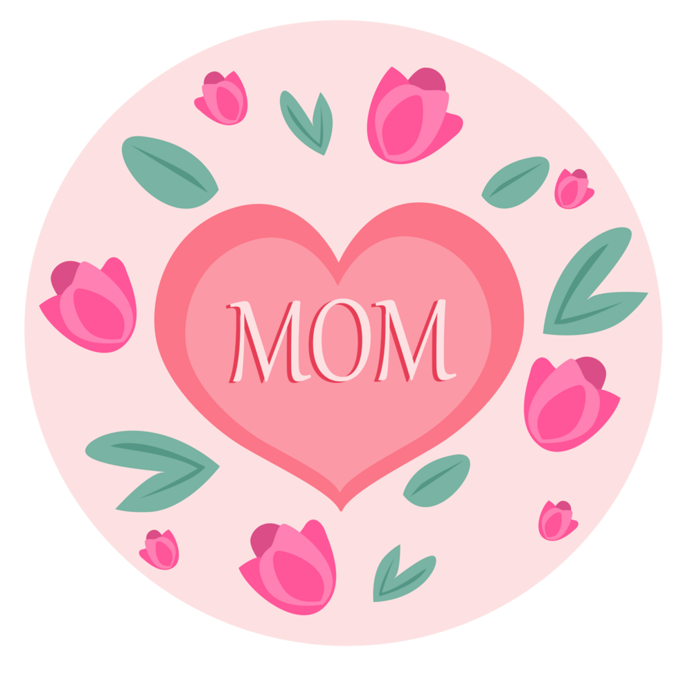 mom heart with ornament png