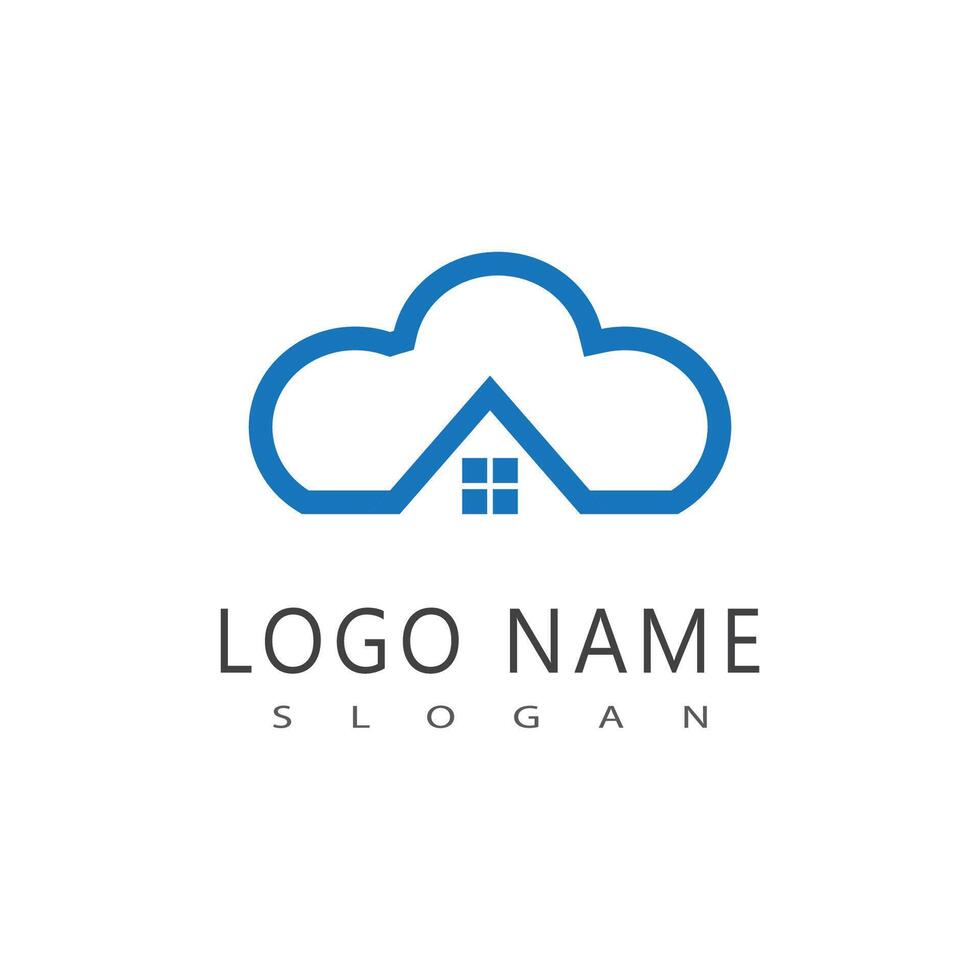Cloud logo vector template symbol deesign
