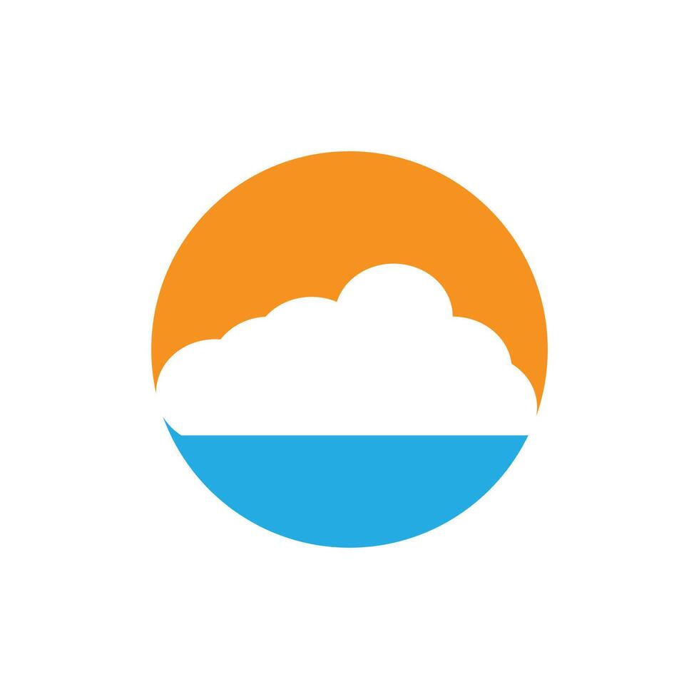 nube logo vector modelo símbolo diseño