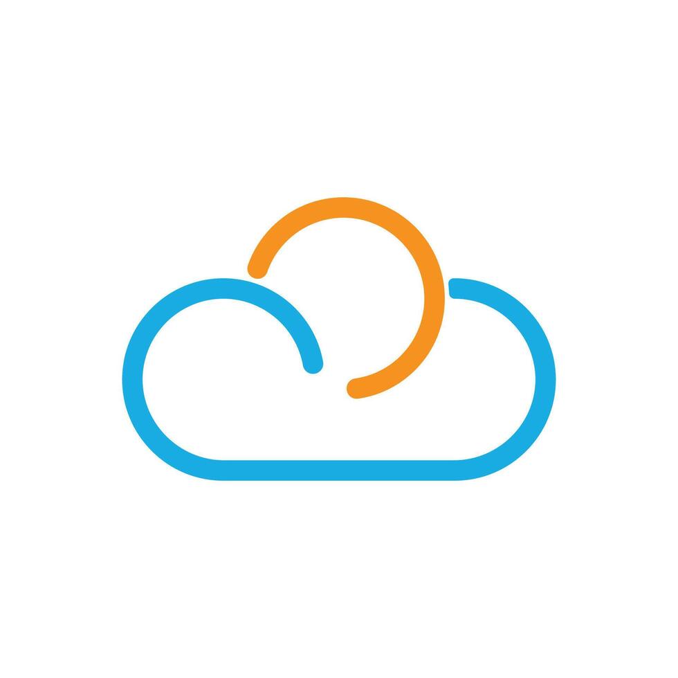 Cloud logo vector template symbol deesign