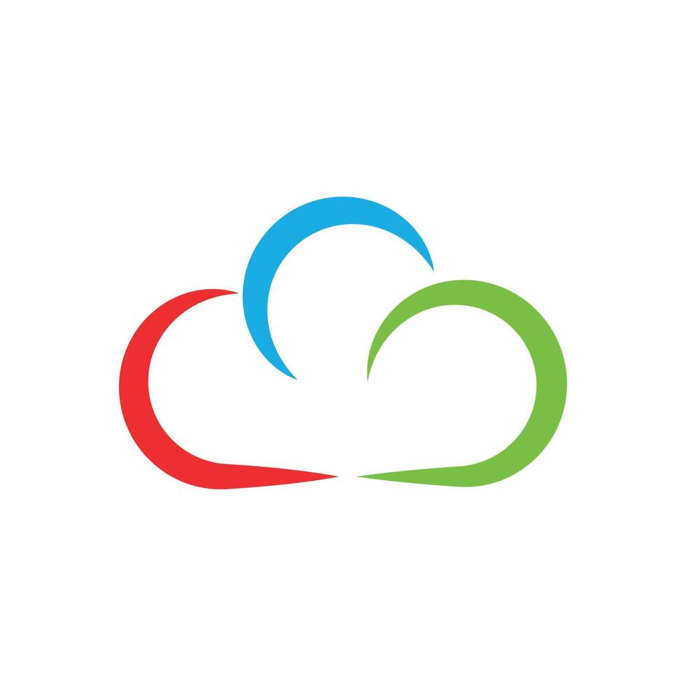 nube logo vector modelo símbolo diseño