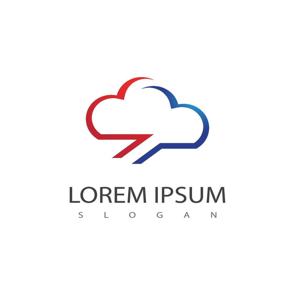 Cloud logo vector template symbol deesign