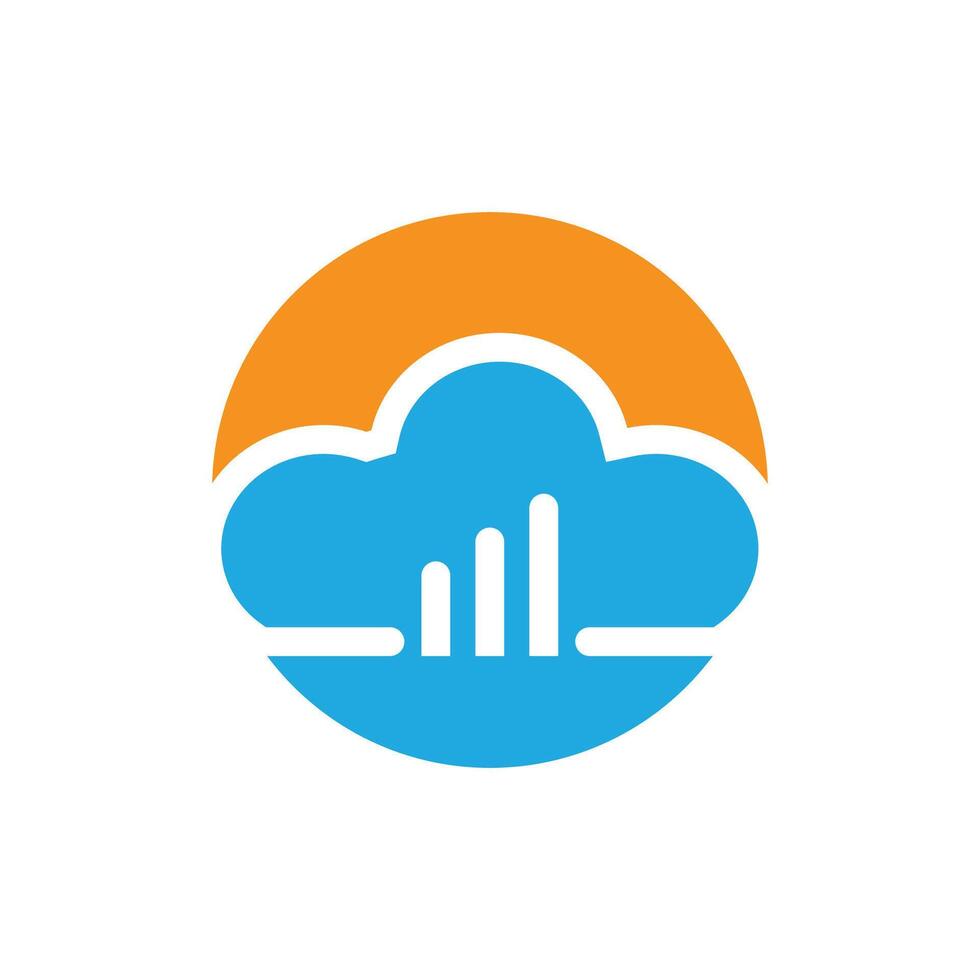 nube logo vector modelo símbolo diseño