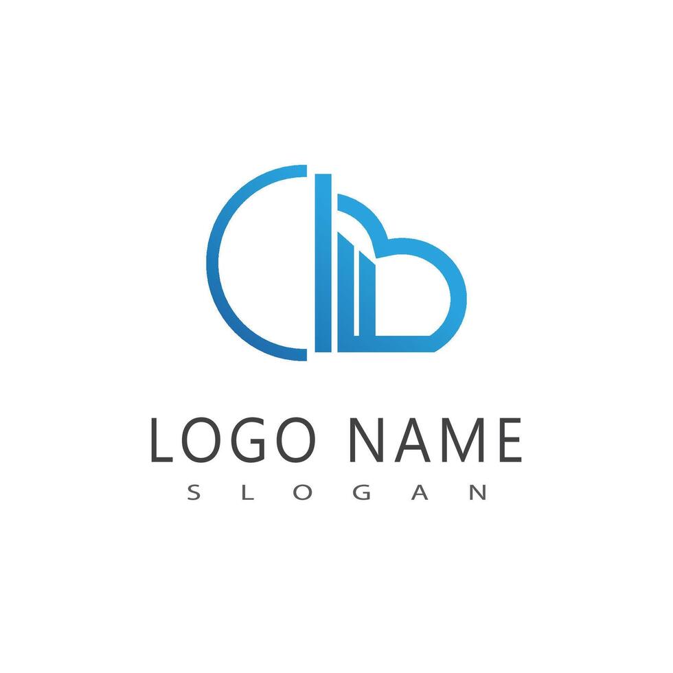 nube logo vector modelo símbolo diseño