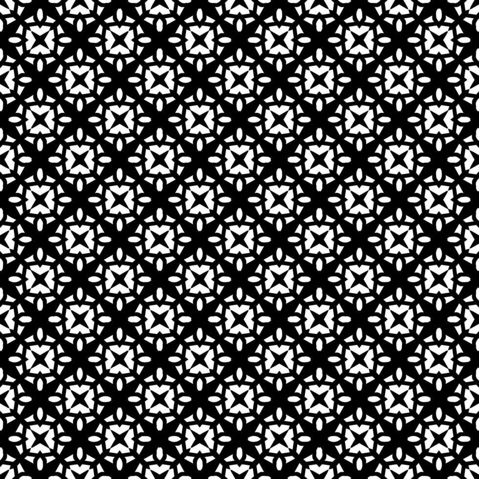 patrón abstracto sin costuras en blanco y negro. fondo y telón de fondo. diseño ornamental en escala de grises. vector