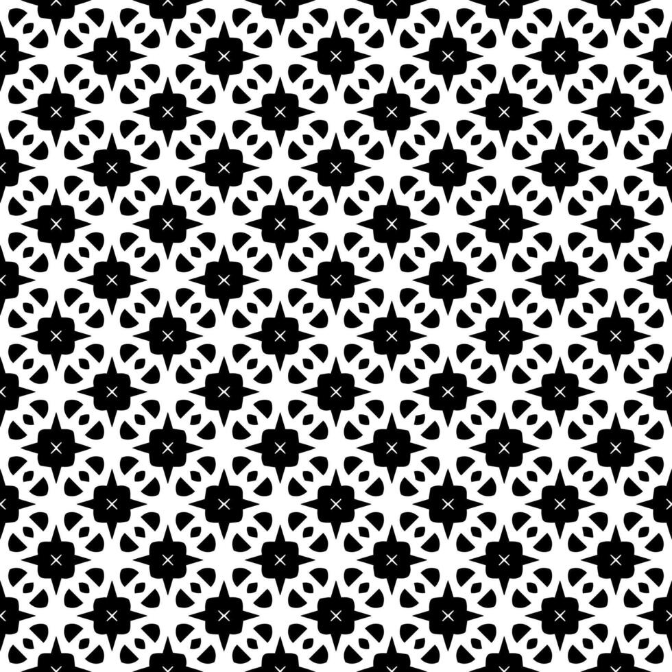 Black and white seamless abstract pattern. Background and backdrop. Grayscale ornamental design. vector