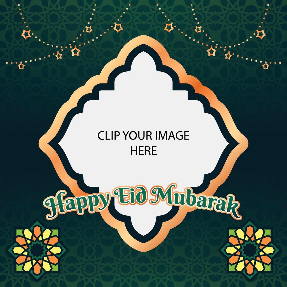 Green Islamic Square Banner Template Design for Social Media Post vector