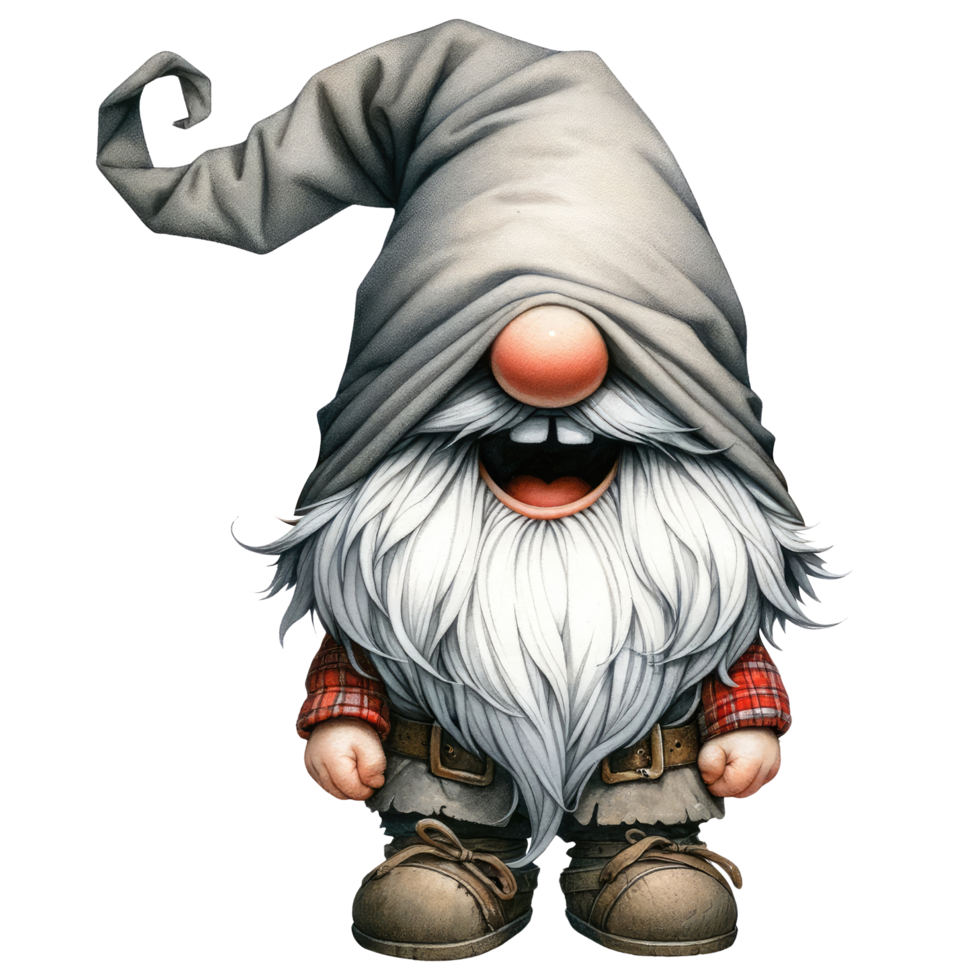 AI generated The Gnome was laughing Illustration png