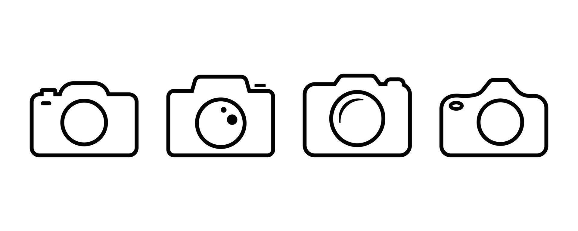 cámara icono colocar. cámara firmar y símbolo. fotografía icono. vector