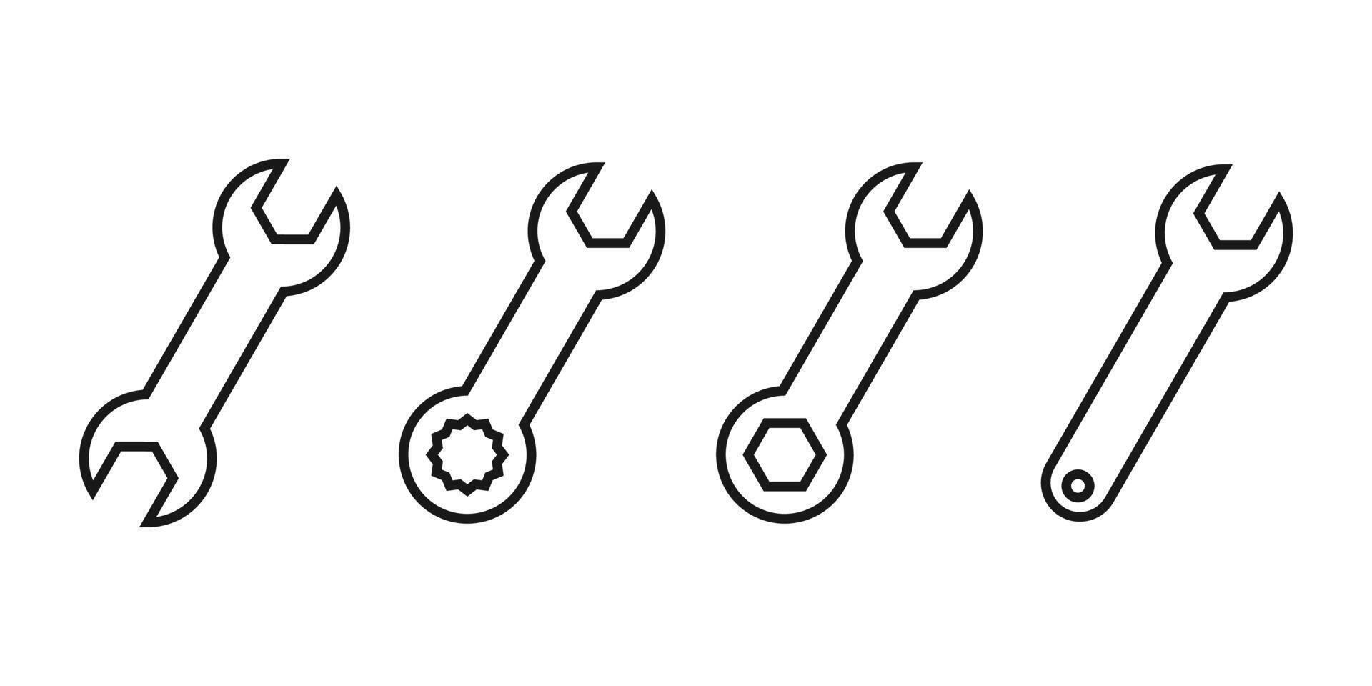 Wrench icon set. Repair icon vector. Tools icon vector