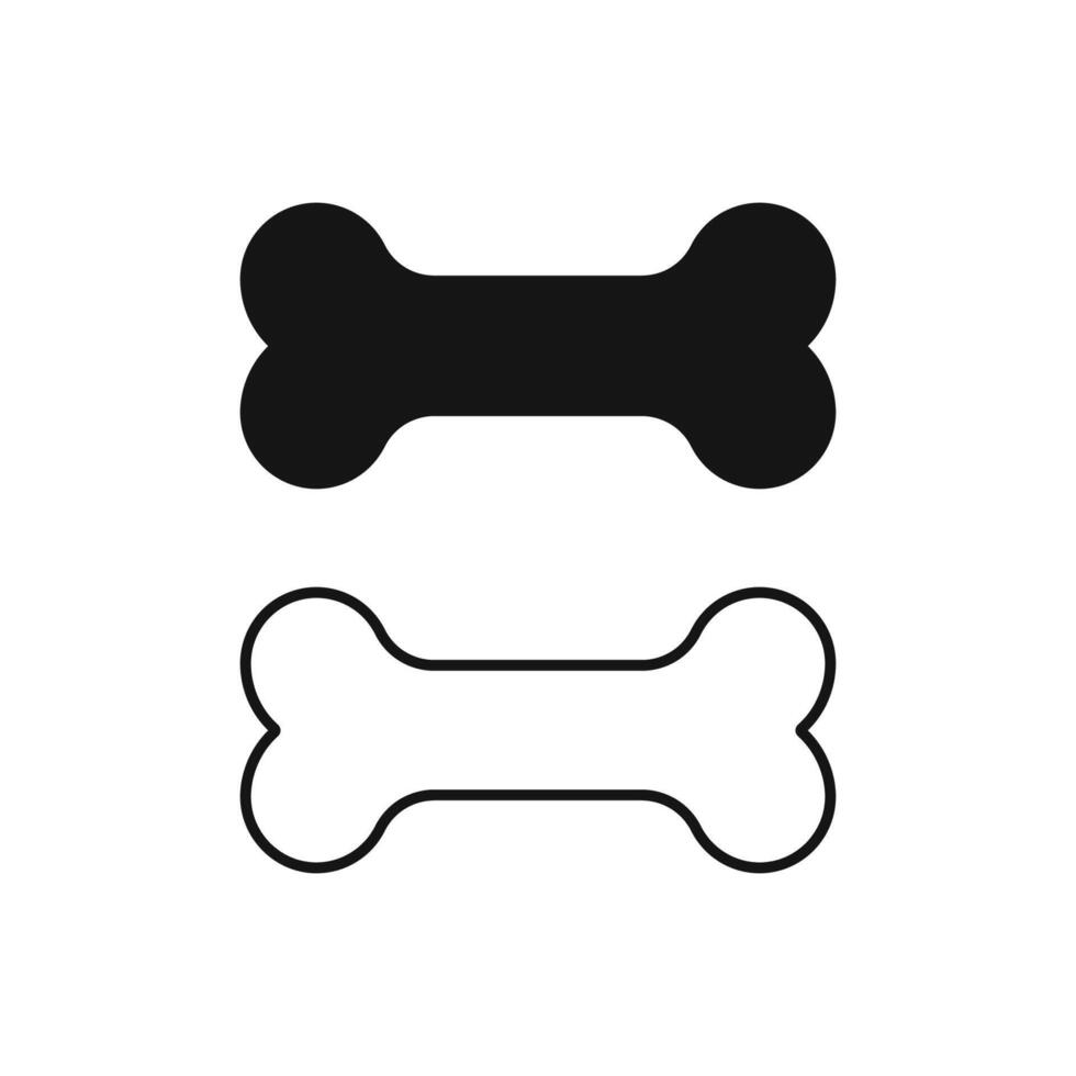 Bone icon. Dog bone icon in modern flat design. Pet food vector illustration