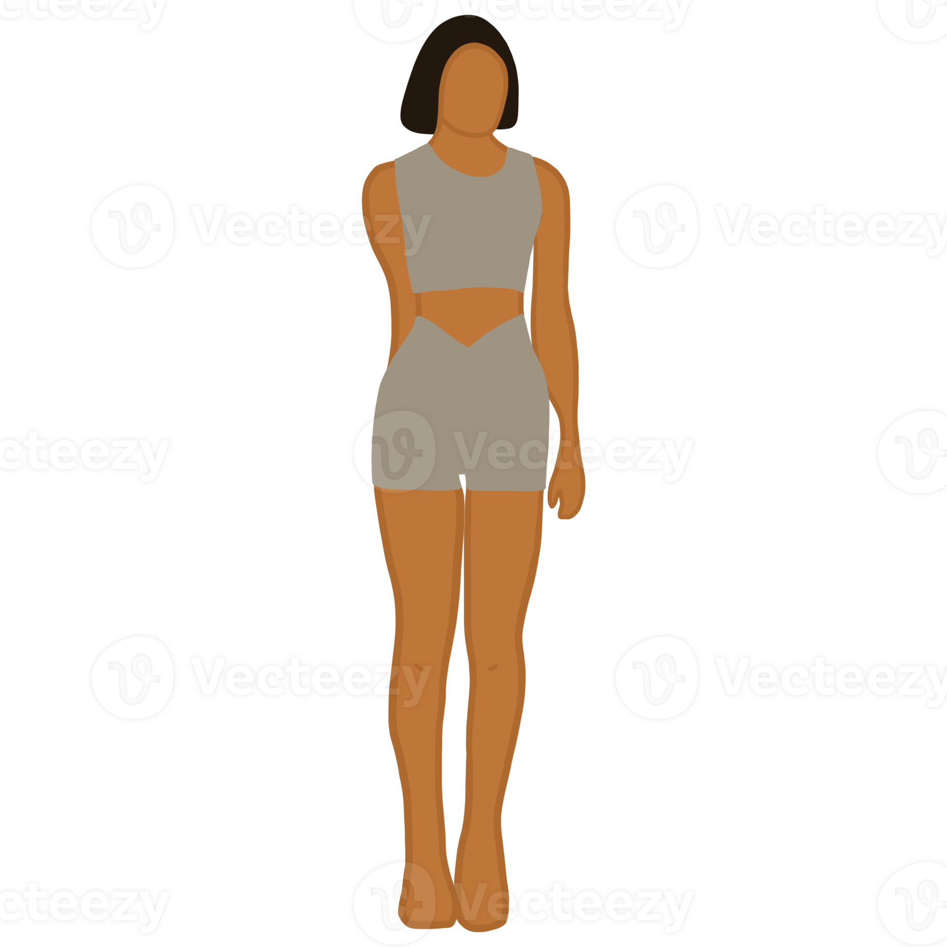 A Shorthair Woman In Gym Clothes 42536556 PNG