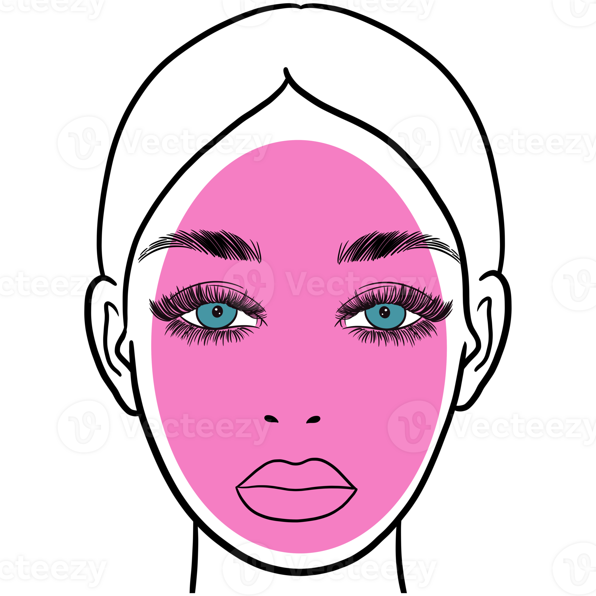 Woman Oval Face Shape 42536573 PNG