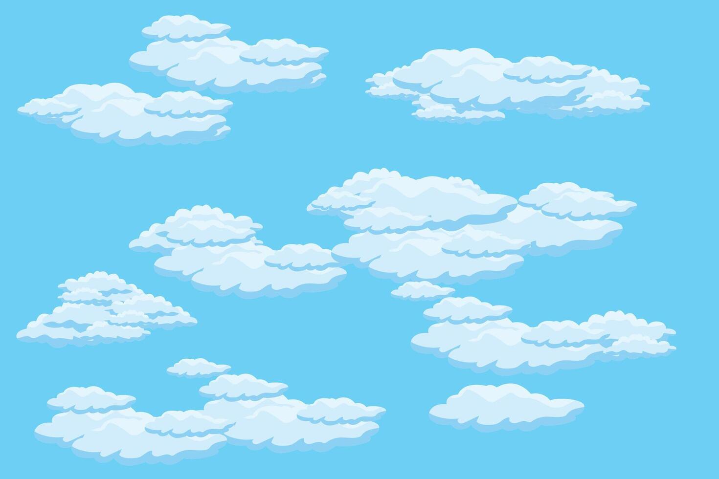 Cloud sky scene background vector simple cloud illustration template design