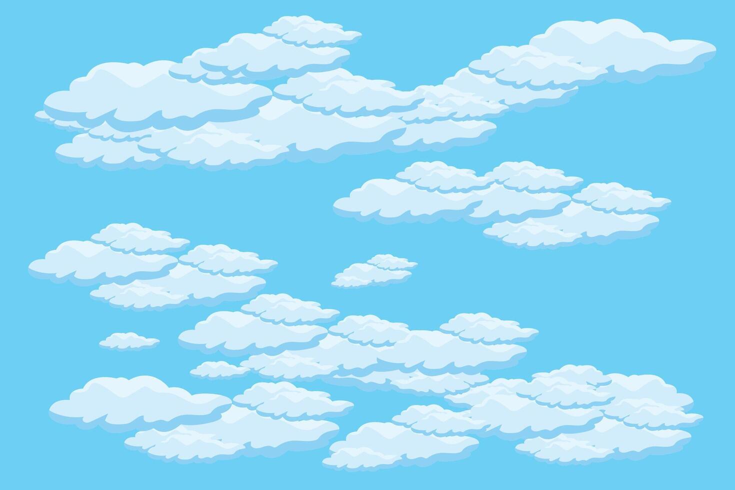 Cloud sky scene background vector simple cloud illustration template design