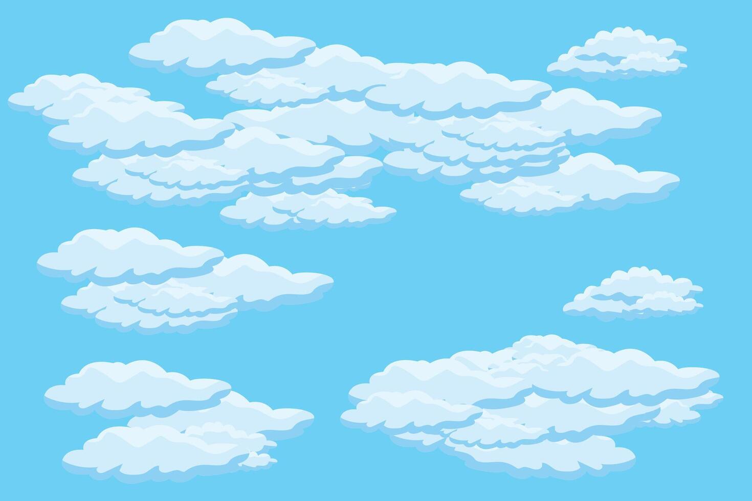 Cloud sky scene background vector simple cloud illustration template design