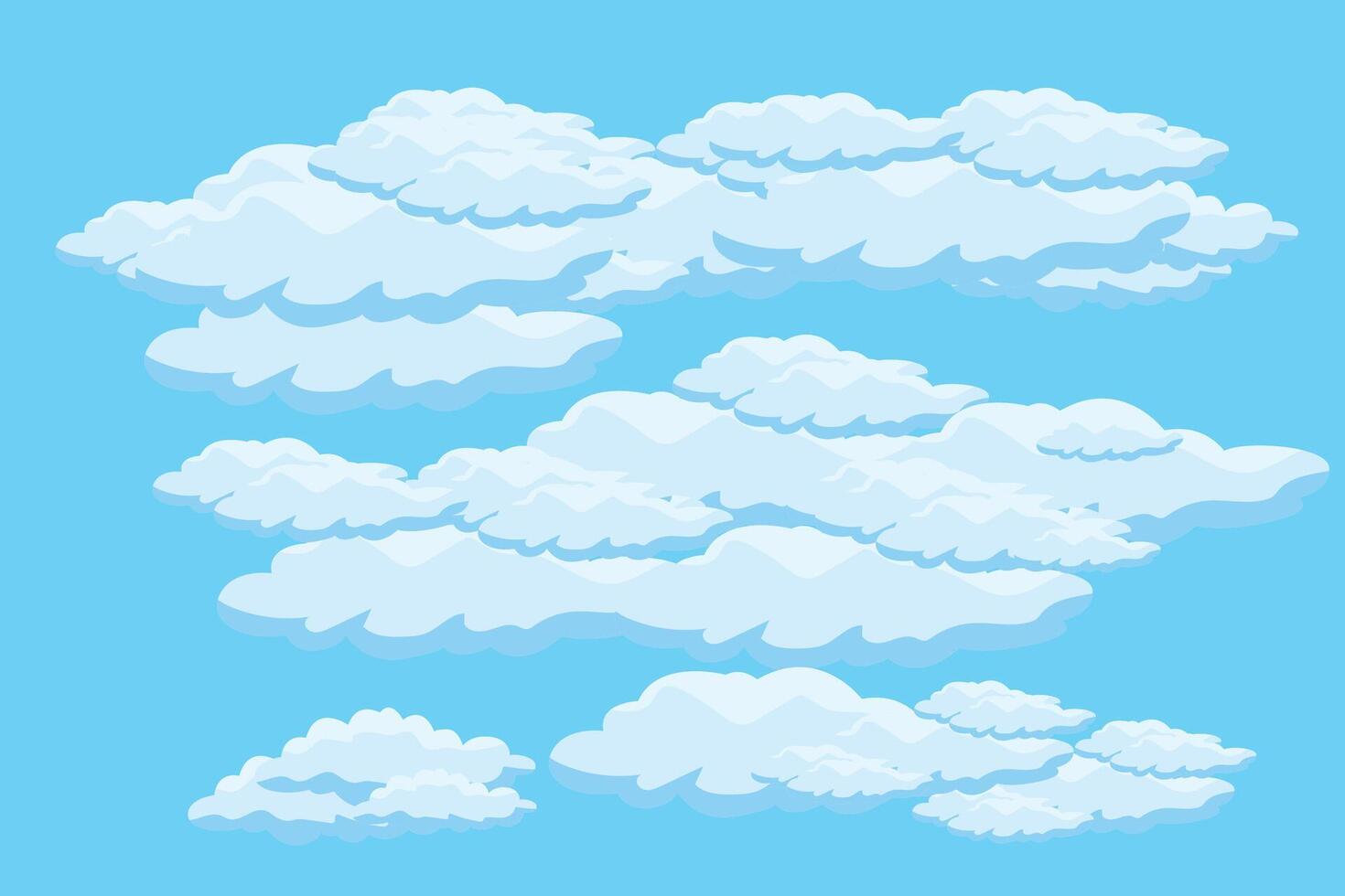 Cloud sky scene background vector simple cloud illustration template design