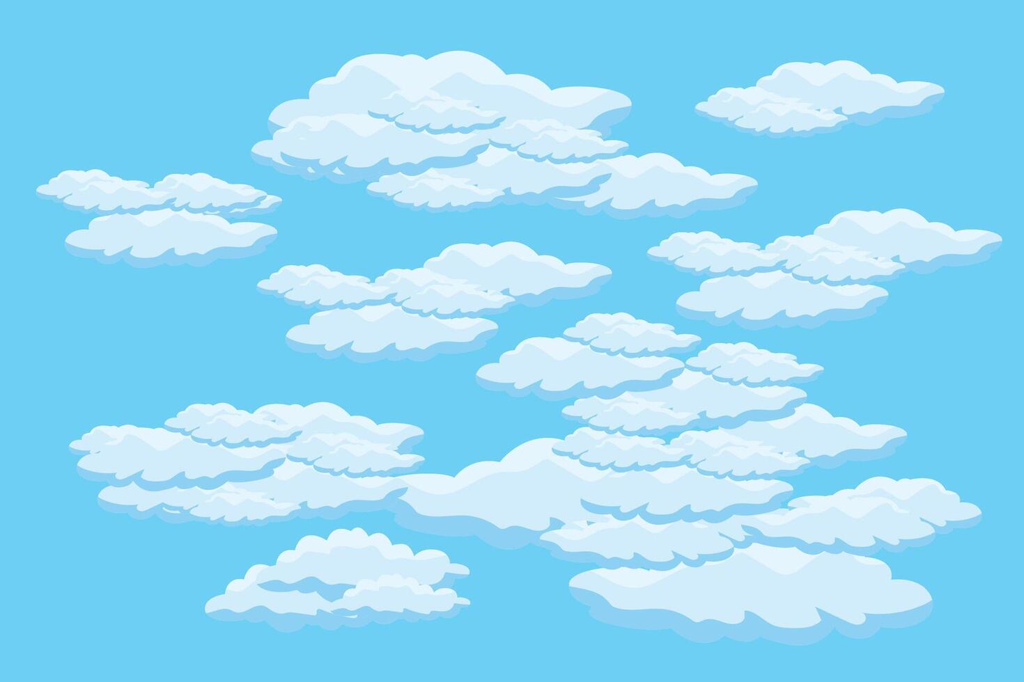 Cloud sky scene background vector simple cloud illustration template design