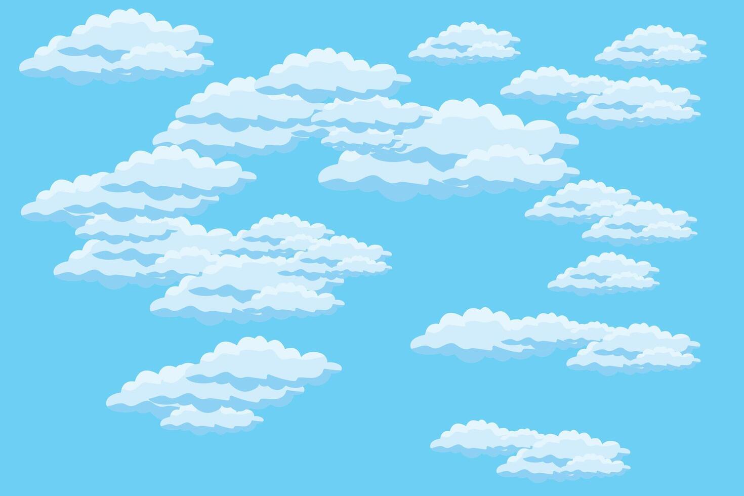 Cloud sky scene background vector simple cloud illustration template design