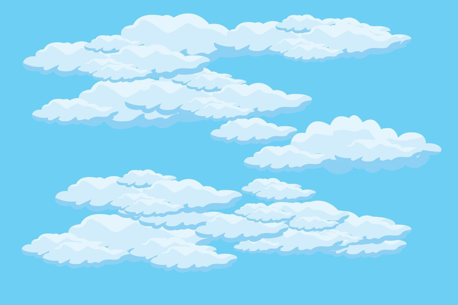 Cloud sky scene background vector simple cloud illustration template design