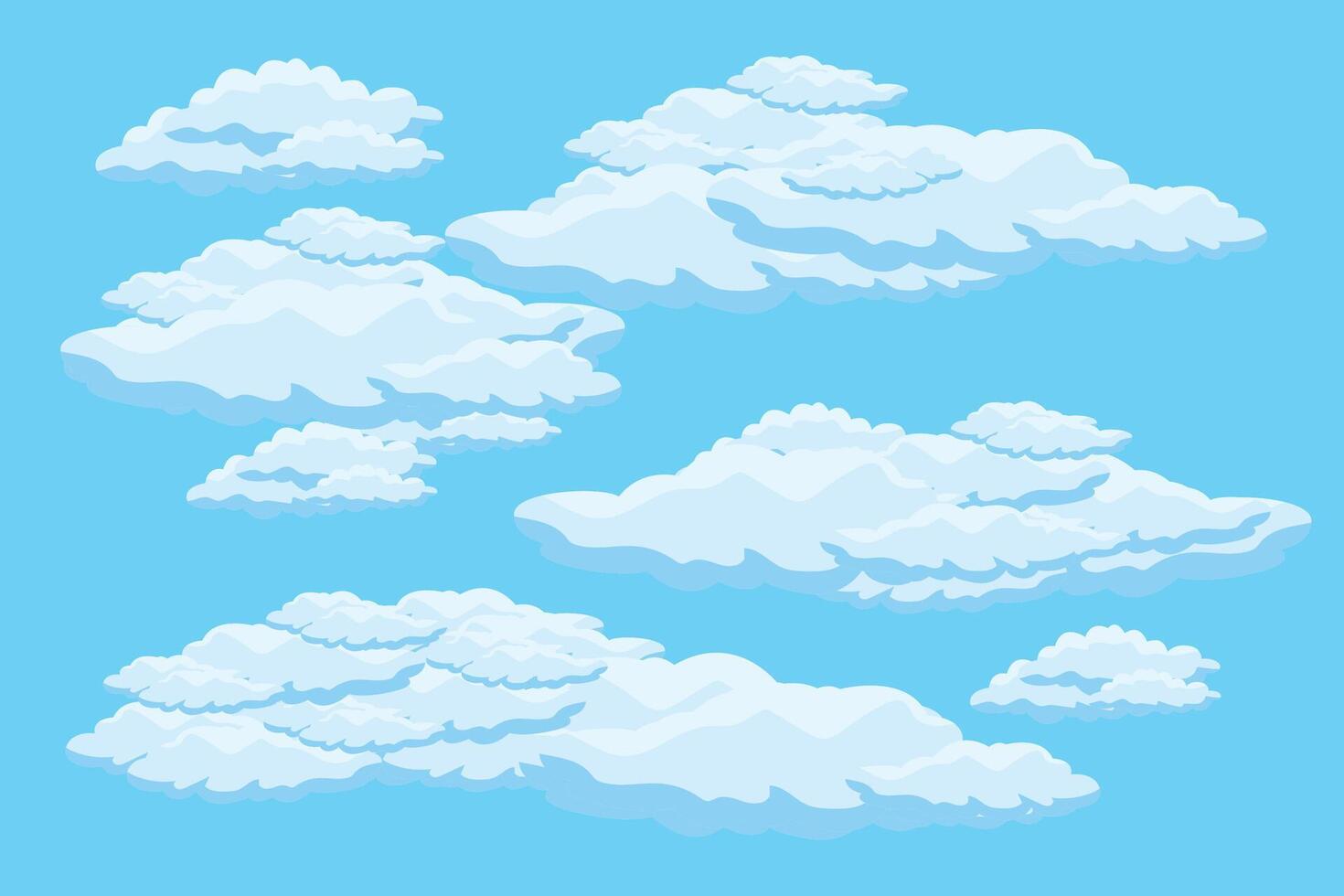 Cloud sky scene background vector simple cloud illustration template design