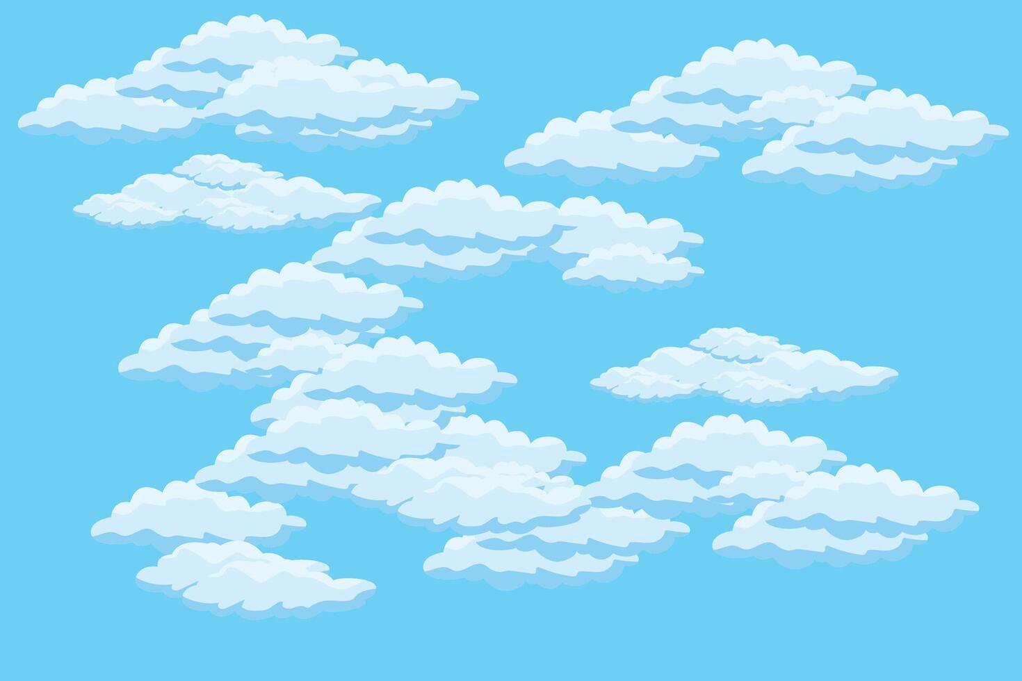 Cloud sky scene background vector simple cloud illustration template design