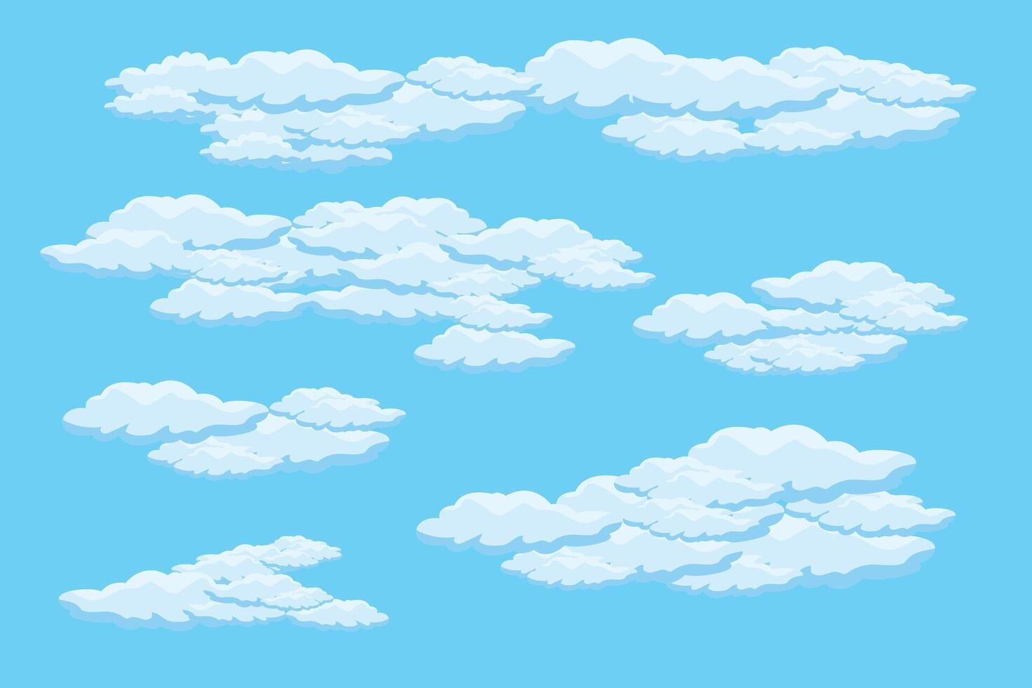 Cloud sky scene background vector simple cloud illustration template design