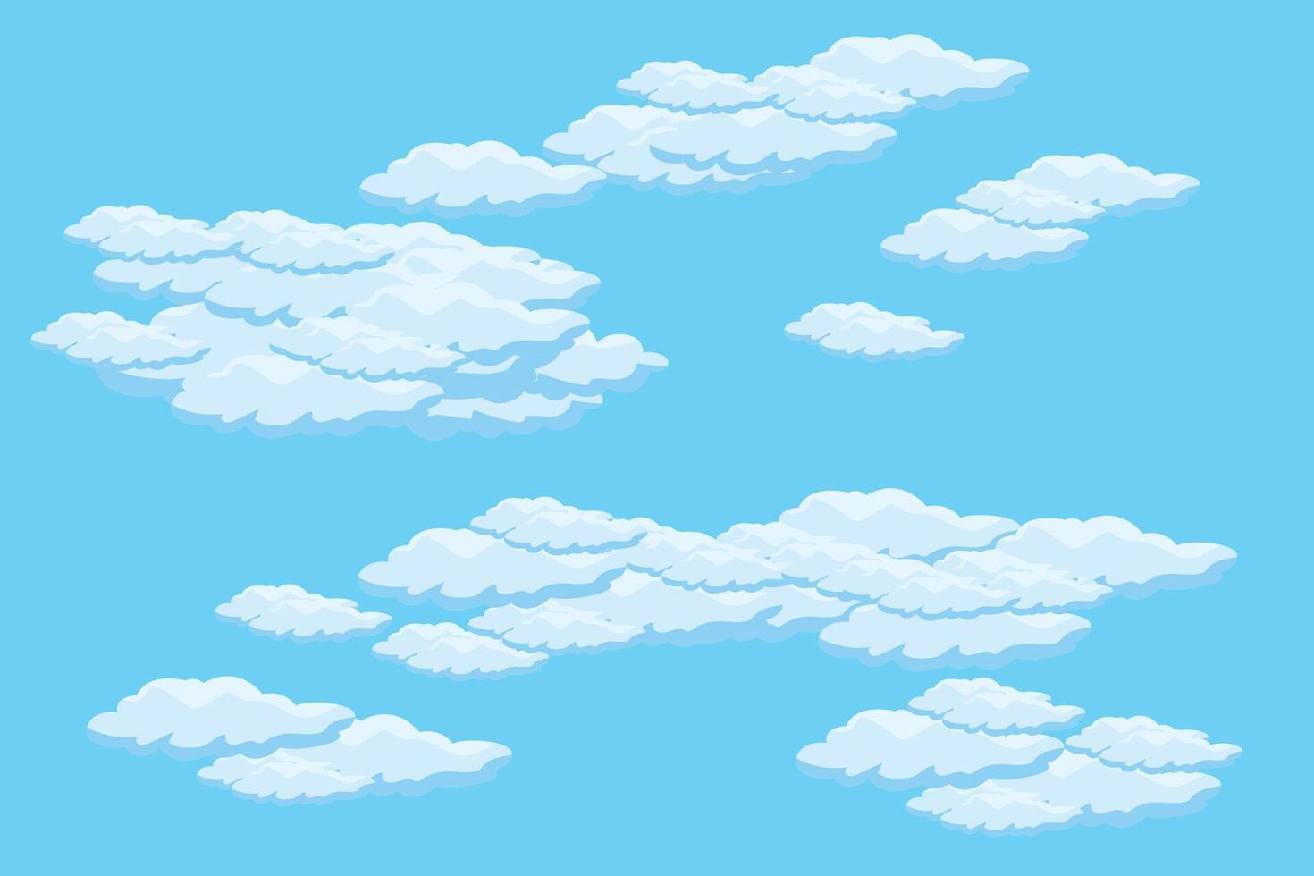 Cloud sky scene background vector simple cloud illustration template design