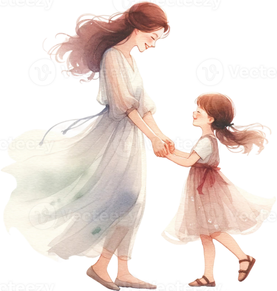 ai genererad mor och dotter dans ClipArt png