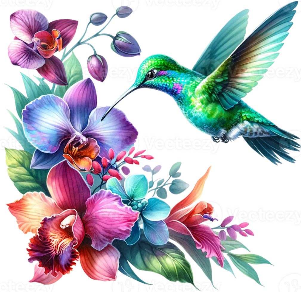 AI generated Emerald Flutter png