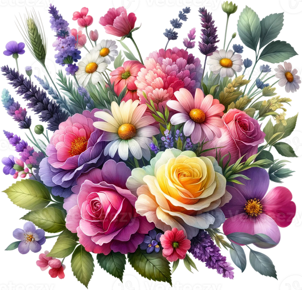 AI generated Bouquet Elegance png