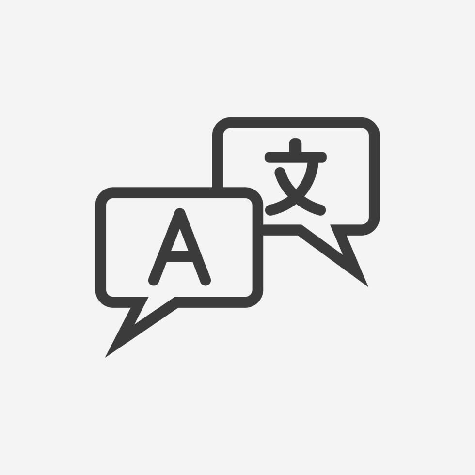 Language translation, translate icon vector. Communication symbol sign vector