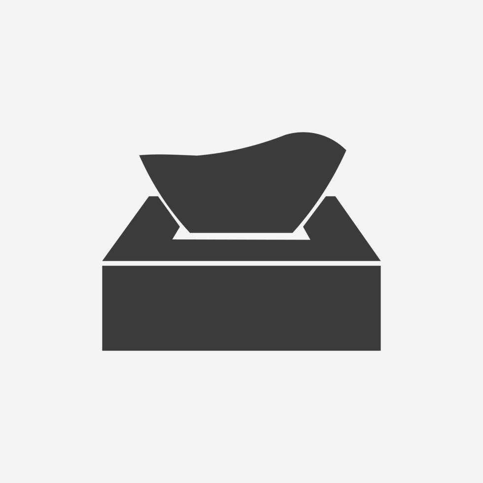 tissue paper icon. roll, napkin, tissue box symbol sign vector