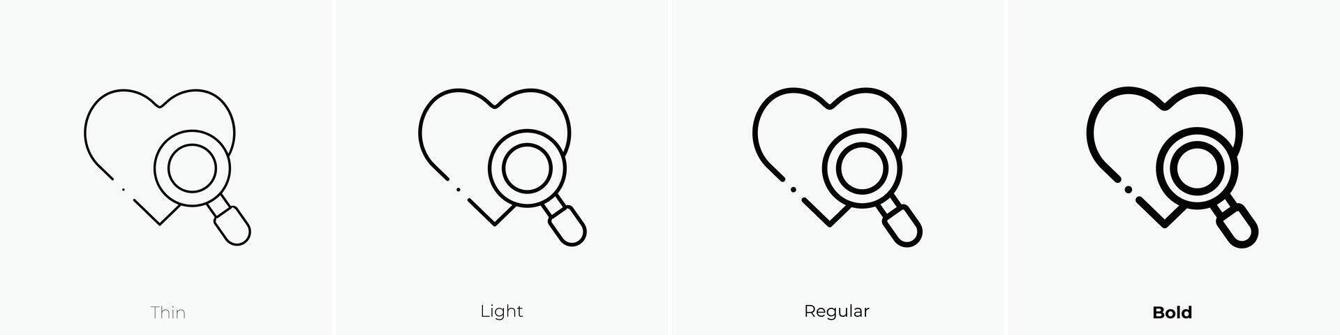 medical check icon. Thin, Light, Regular And Bold style design isolated on white background vector