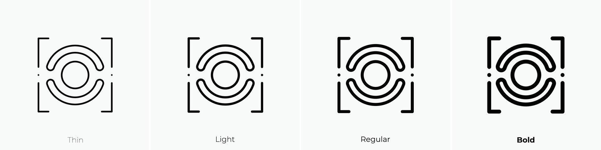 metering icon. Thin, Light, Regular And Bold style design isolated on white background vector