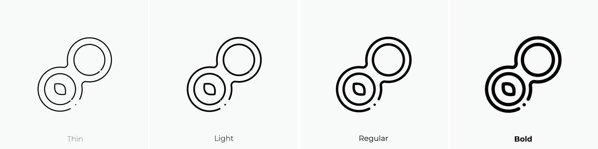 mitosis icon. Thin, Light, Regular And Bold style design isolated on white background vector