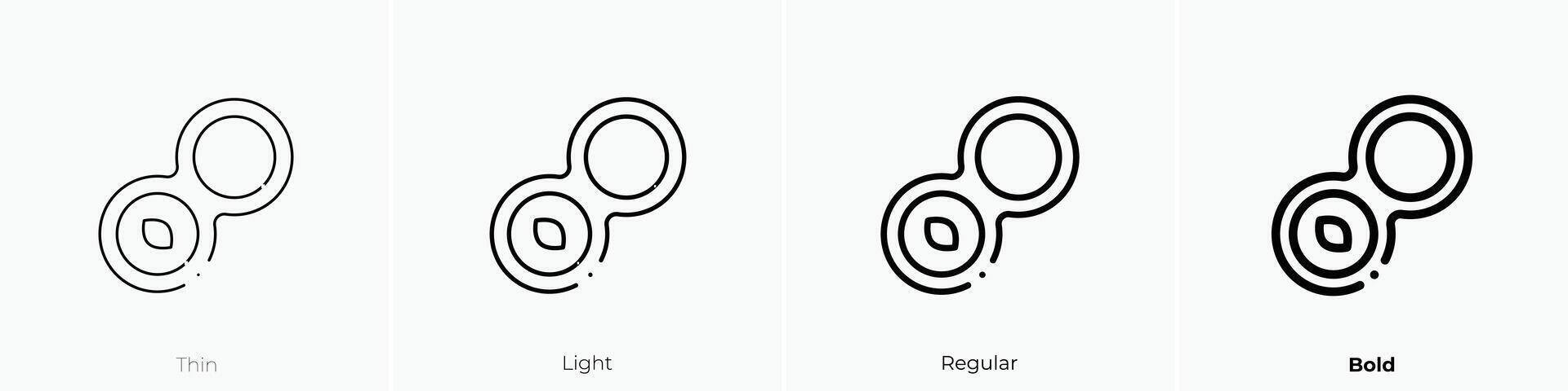 mitosis icono. delgado, luz, regular y negrita estilo diseño aislado en blanco antecedentes vector