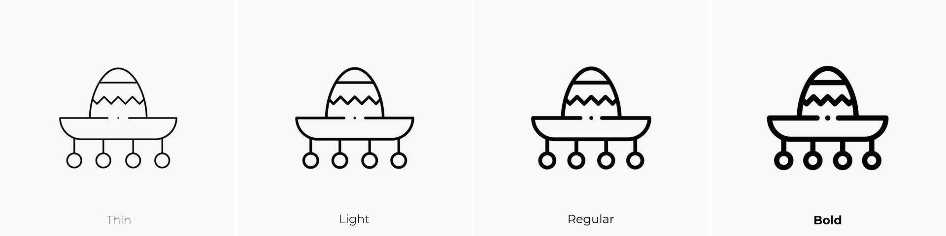 mexican icon. Thin, Light, Regular And Bold style design isolated on white background vector