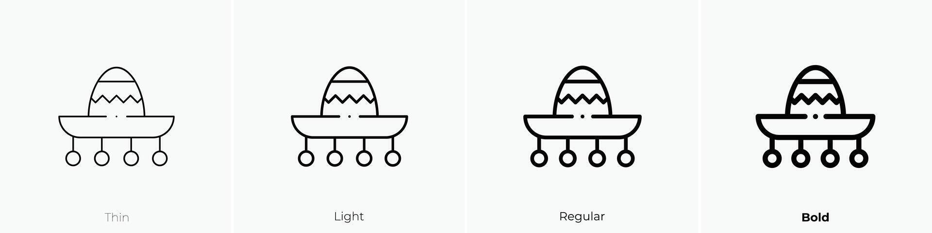 mexicano icono. delgado, luz, regular y negrita estilo diseño aislado en blanco antecedentes vector