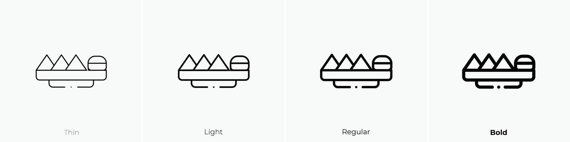 nachos icon. Thin, Light, Regular And Bold style design isolated on white background vector