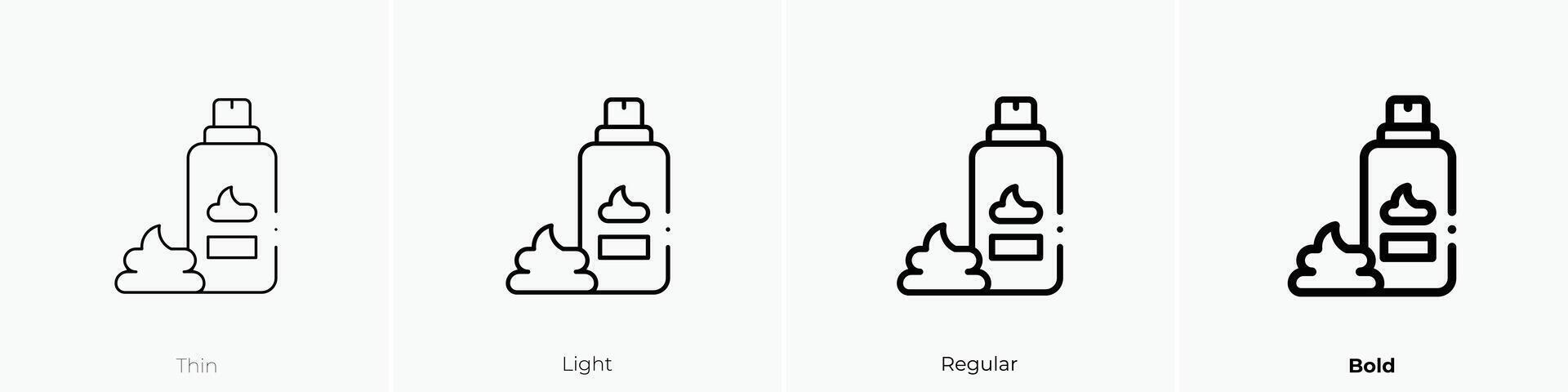 mousse icon. Thin, Light, Regular And Bold style design isolated on white background vector