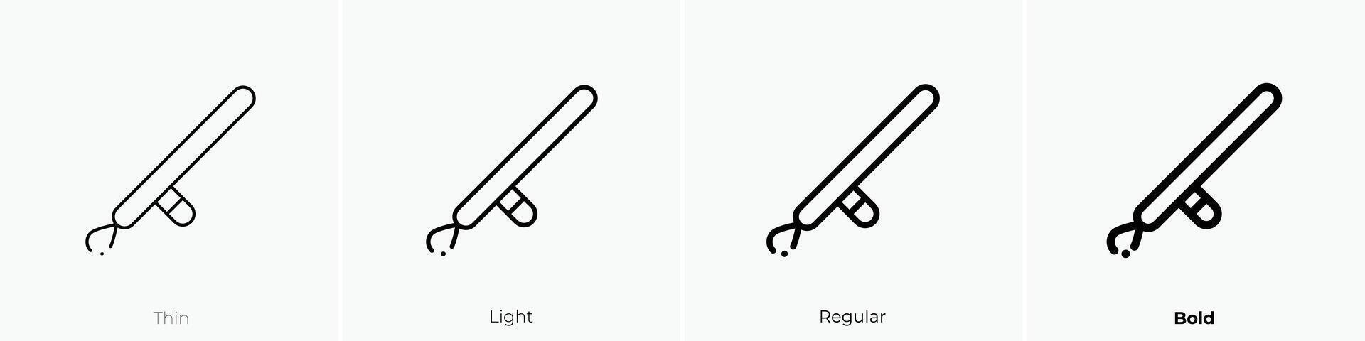 nightstick icon. Thin, Light, Regular And Bold style design isolated on white background vector