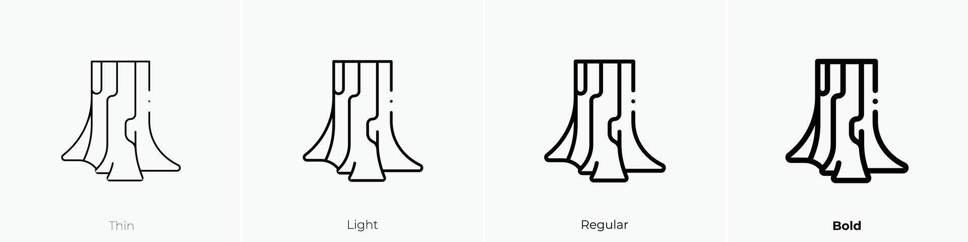 moss icon. Thin, Light, Regular And Bold style design isolated on white background vector
