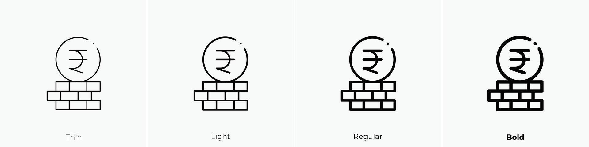 nakatheng icono. delgado, luz, regular y negrita estilo diseño aislado en blanco antecedentes vector