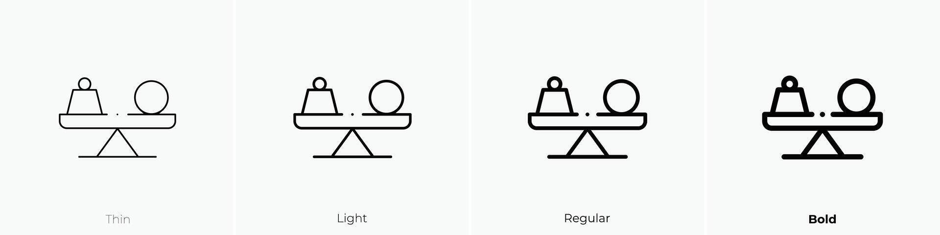 mass icon. Thin, Light, Regular And Bold style design isolated on white background vector