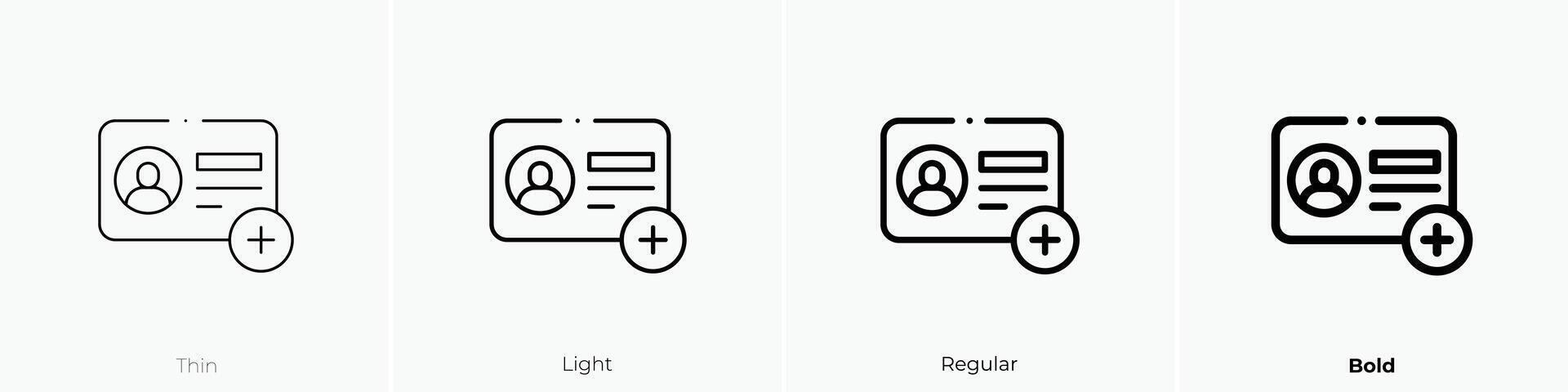 afiliación icono. delgado, luz, regular y negrita estilo diseño aislado en blanco antecedentes vector