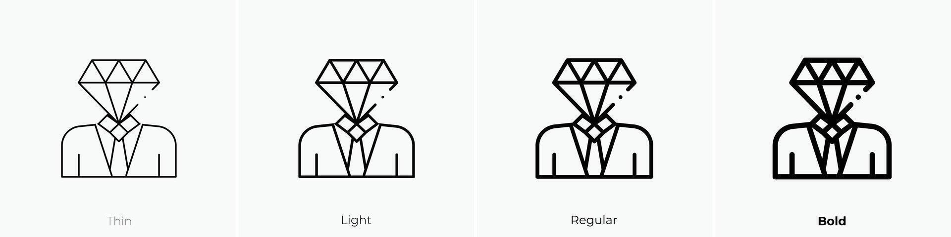 membership icon. Thin, Light, Regular And Bold style design isolated on white background vector