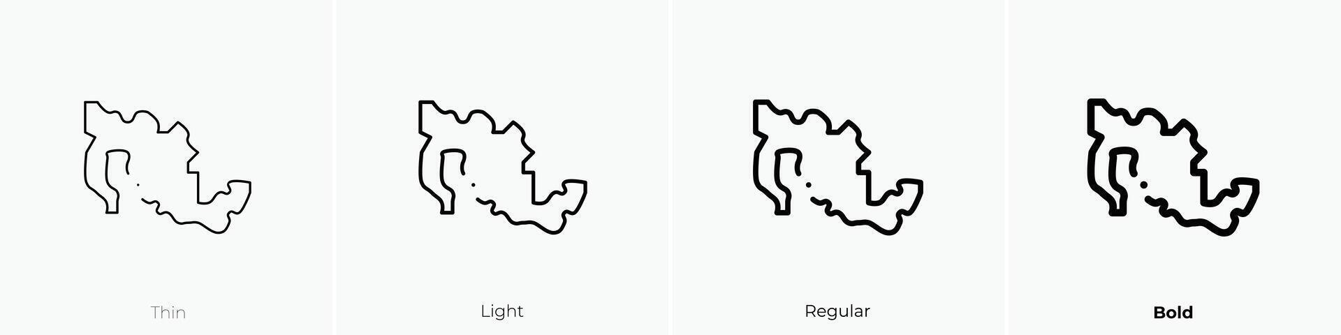mexico icon. Thin, Light, Regular And Bold style design isolated on white background vector